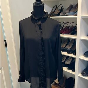 Ruffled Collar Blouse for the Holidays!